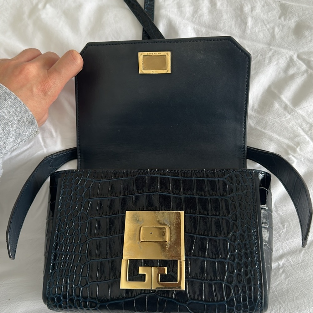 Calfskin Crocodile Embossed Eden Mini Top Handle - Picture 5 of 6